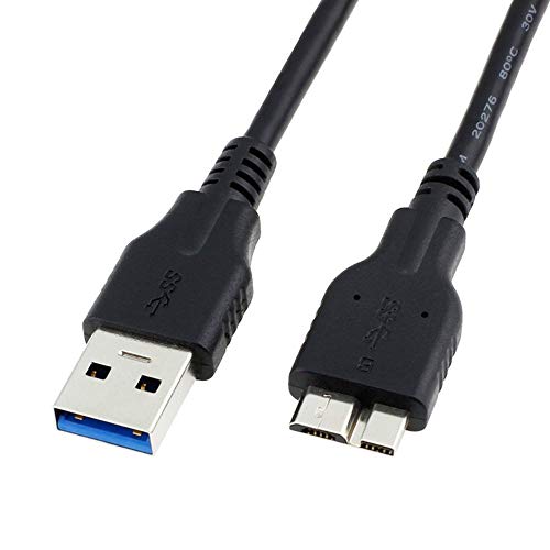 QCEs USB 3.0 Cable, USB 3.0 A Male to Micro B Cable 3.3FT Cord Compatible with WD My Passport and Elements Portable External Hard Drive, Toshiba, Seagate, Samsung Galaxy S5, Note 3 - Image 1
