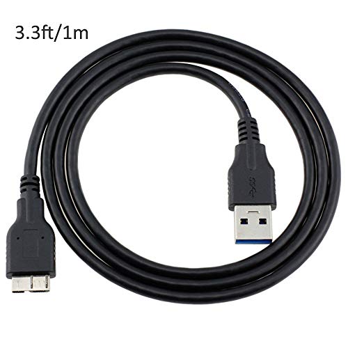 QCEs USB 3.0 Cable, USB 3.0 A Male to Micro B Cable 3.3FT Cord Compatible with WD My Passport and Elements Portable External Hard Drive, Toshiba, Seagate, Samsung Galaxy S5, Note 3 - Image 3