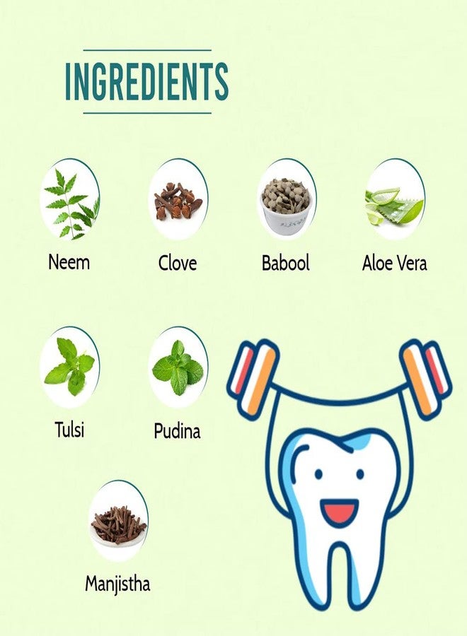 Kudos Neem+Clove Tightens Gum Paste & Teerex Paste (Ayurvedic Formulation|Unique Combination Of 18 Herbs, Thoroughly Clean Teeth, Total Dental Health And Hygiene, Long Lasting) (Combo Pack Of 6) - Image 5