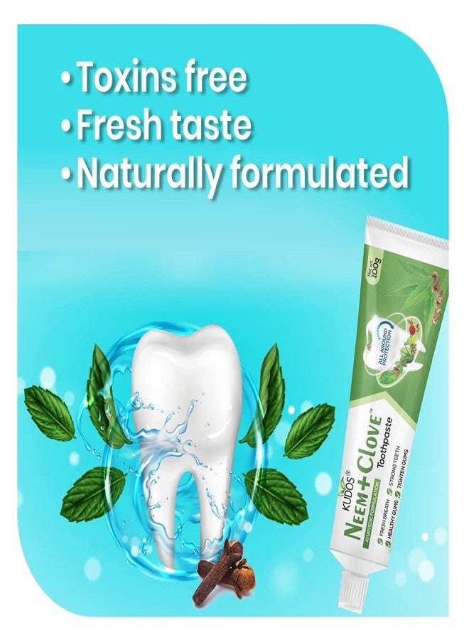 Kudos Neem+Clove Tightens Gum Paste & Teerex Paste (Ayurvedic Formulation|Unique Combination Of 18 Herbs, Thoroughly Clean Teeth, Total Dental Health And Hygiene, Long Lasting) (Combo Pack Of 6) - Image 3