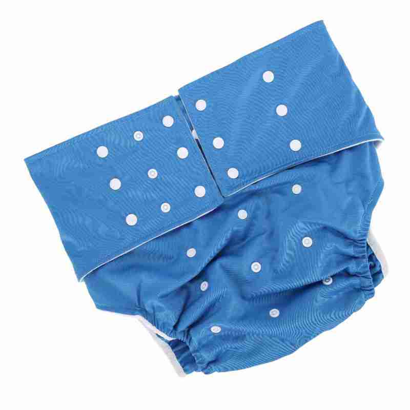 Washable Adult Nappy Deep Blue Waterproof Breathable Lining Adjustable Reusable Diaper - No Side Leakage Fast Drying Nappy for Elderly Disabled Pregnant Adults With Mobility Issues - Image 3