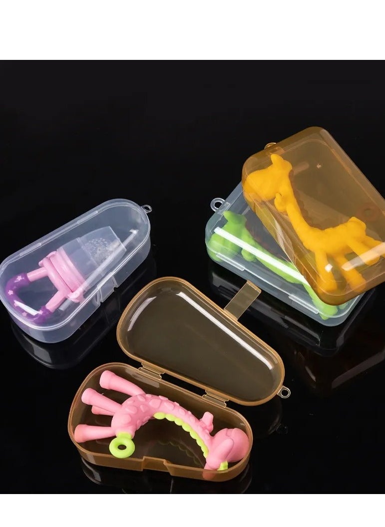 Storage Boxes 1PC Baby Dummy Case Baby Nipple Container Box Teether Storage Organizer Nipple Shield Case Plastic Pacifier Soother Case for Travel and Home