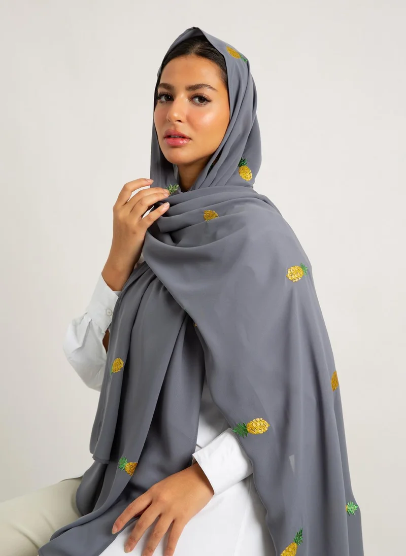 Kaafmeem Gray Pineapple Laser Tarha