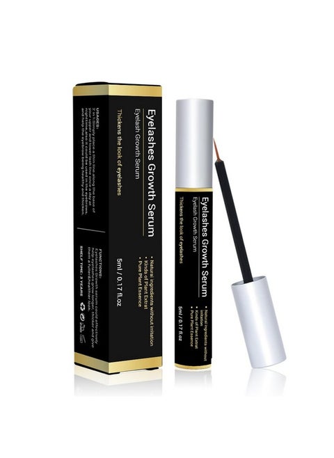 Nielies AMAZING LashForce Eyelash Growth Serum (5 ml) Eye Lash Serum For Eyelash Growth And Eyebrow Growth Serum - Eyelash Serum To Grow Lashes Thicker Natural Longer Eyelashes Lash Serum (Black)