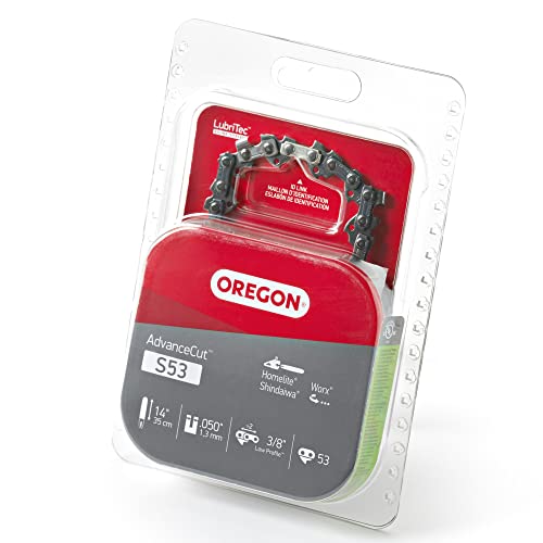 Oregon S53 AdvanceCut Replacement Chainsaw Chain for 14-Inch Guide Bars, 53 Drive Links, Pitch: 3/8", .050" Gauge, Fits Various Remington Models - Image 1