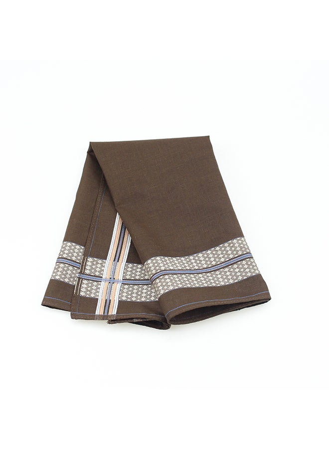 Cotton Square Handkerchief Brown - Image 1