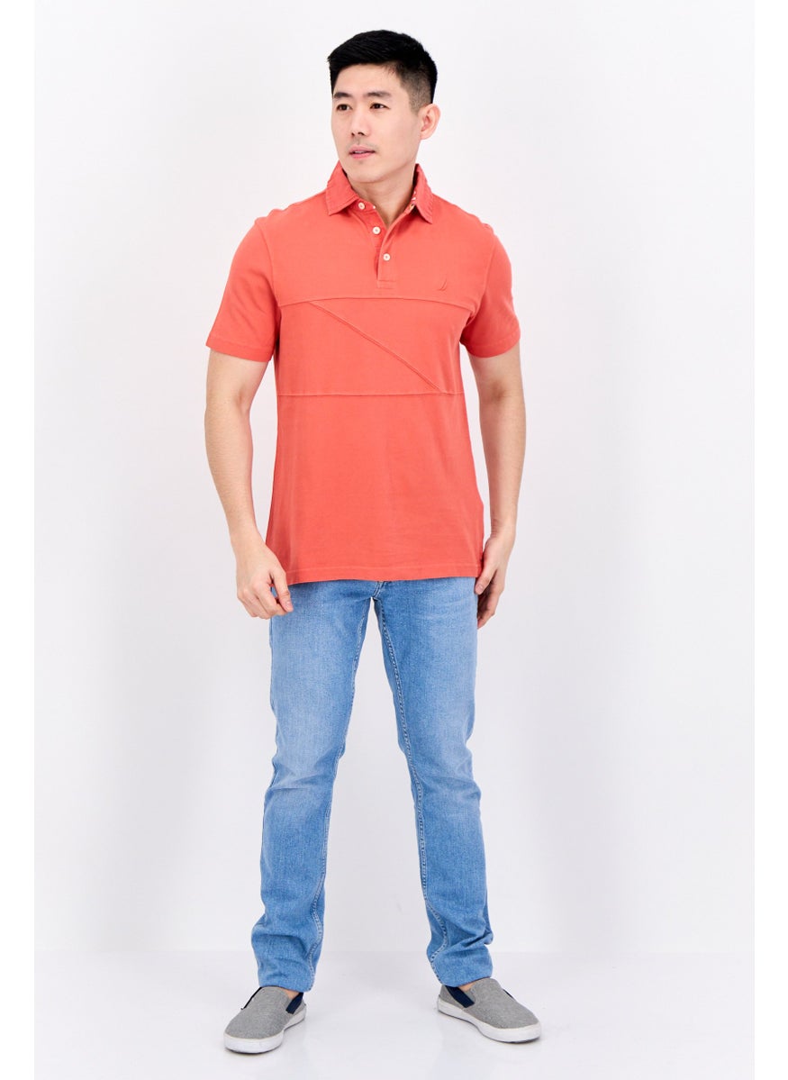 NAUTICA Men Regular Fit Embroidered Logo Short Sleeves Polo Shirt, Red  - Image 4