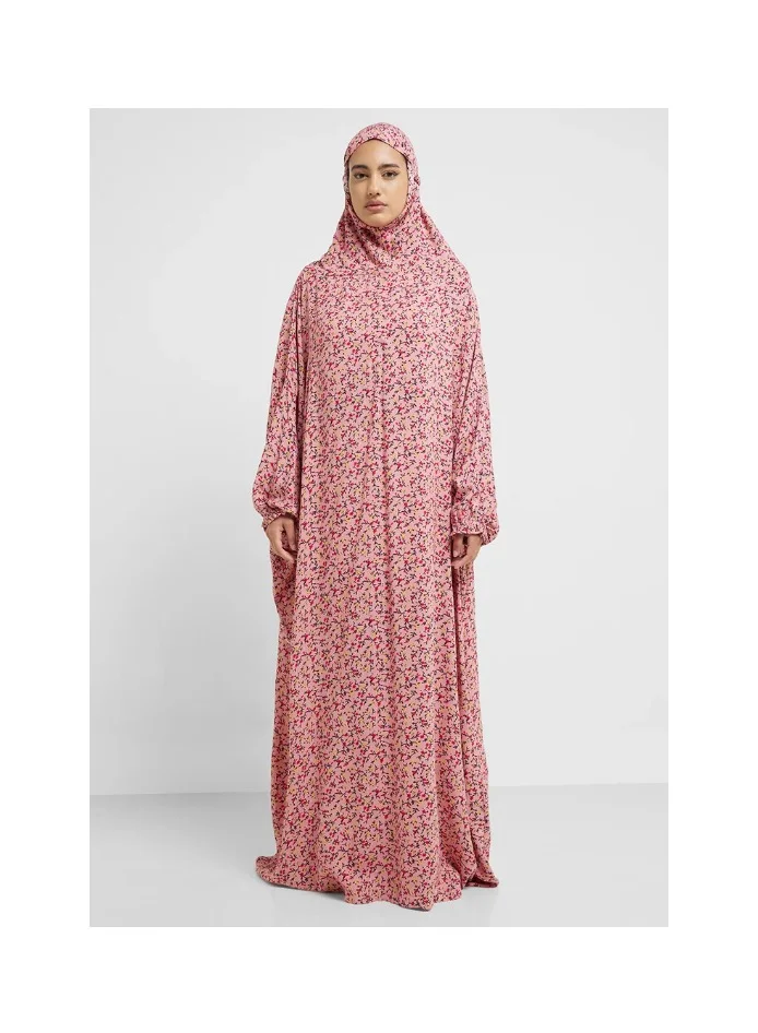 Hayas Closet Printed Balloon Sleeve Prayer Dress