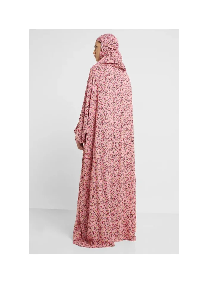 Hayas Closet Printed Balloon Sleeve Prayer Dress