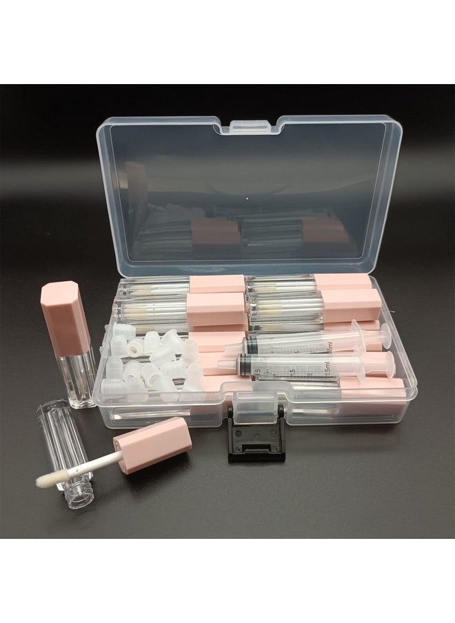 KaiLeQi - Mini Lip Gloss Tubes Empty With Wand Diy Lipgloss Making Kit For Small Businesses Pink Cute Containers Empty Lip Balm Tubes（16Pcs - Image 1