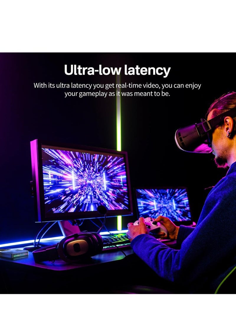 Generic - Card 4K@60Hz 1080p@240Hz 4K@30Hz 1080p@120Hz Pass Through Capture Card for Streaming and Gaming USB3.0 Video Capture Card for Xbox x s One, PS5 4 Switch Windows Mac HDR 10 and VRR Support - Image 1