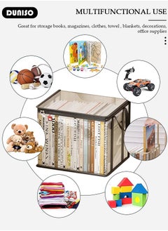 DUNISO 3PCS Collapsible Storage Box, Portable Organizer for Books, Clothing, Toys, Clear PVC Storage Box with Handles and Zipper, Dustproof Book Storage for Students School Home  - Image 3