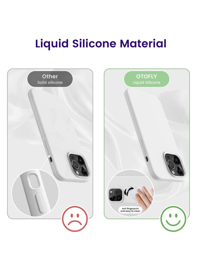 general Designed for iPhone 14 Pro Max Case, Silicone Shockproof Slim Thin Phone Case for iPhone 14 Pro Max 6.7 inch (White) - Image 3