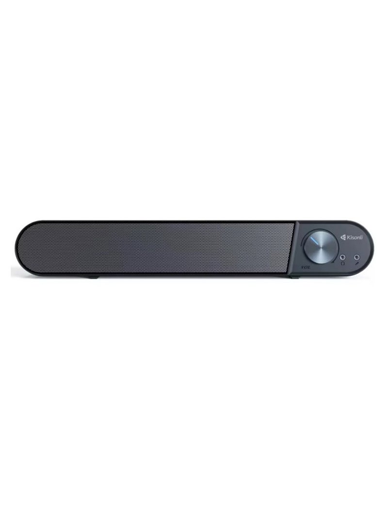 Kisonli - Mini Speaker I-580 ( 3.5W - 5V ) Multimedia Speaker for PC ,Gaming , Music , Studying and Lap Top with USB Powered and Audio Input 3.5 Wired , Colorful RGB , 2.0 Channel Wired Home Theatre , Good Quality , excellent Public choice - Image 1