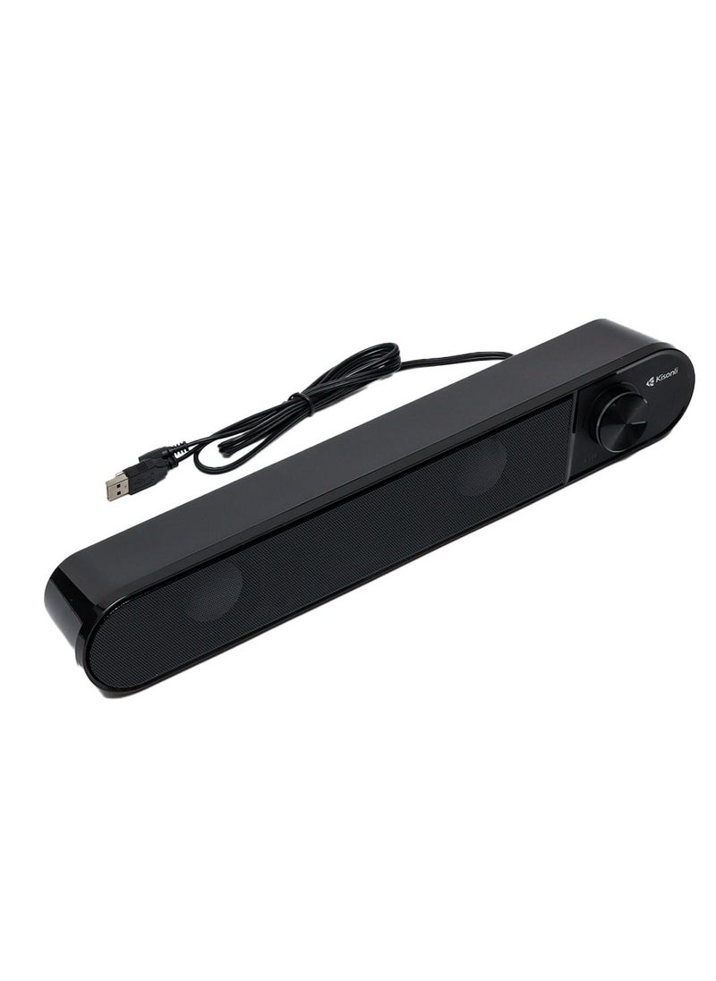 Kisonli - Mini Speaker I-580 ( 3.5W - 5V ) Multimedia Speaker for PC ,Gaming , Music , Studying and Lap Top with USB Powered and Audio Input 3.5 Wired , Colorful RGB , 2.0 Channel Wired Home Theatre , Good Quality , excellent Public choice - Image 1
