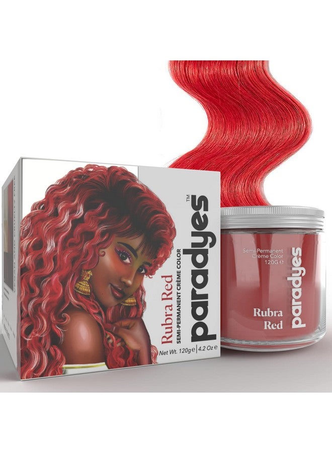 Paradyes Semipermanent Rubra Red Diy Conditioner Based Hair Colour Infused With Aloevera Bhringaraj Brahmi Almonds & Amla 120 Gm - Image 1
