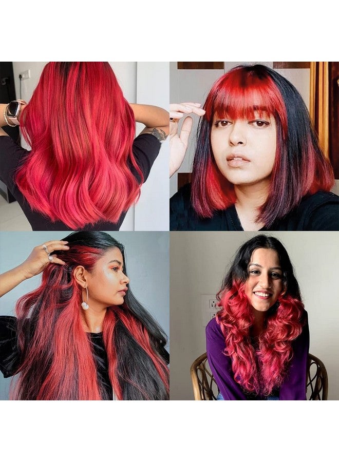 Paradyes Semipermanent Rubra Red Diy Conditioner Based Hair Colour Infused With Aloevera Bhringaraj Brahmi Almonds & Amla 120 Gm - Image 3