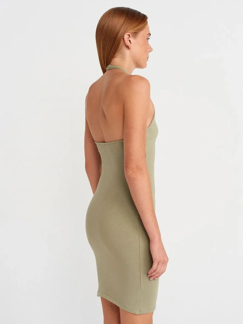 ديلفين Dilvin Ribbed Bodycon Mini Dress