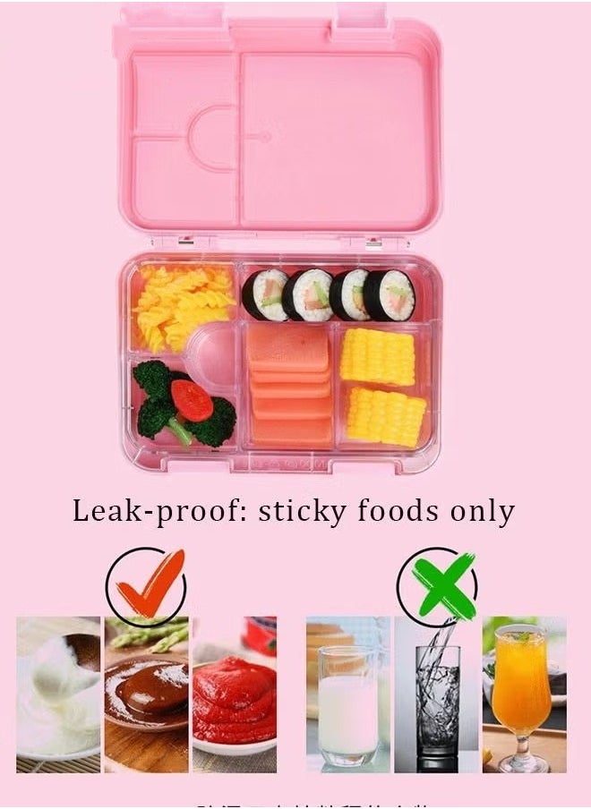 Tritan Bento Boxes, BPA FREE Lunch Box for School / Office / Travel 6 Compartments Meal Prep