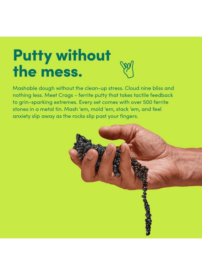 Speks Original Crags Ferrite Putty | 500+ Ferrite Stones in a Tin, Fidget Toy for Stress Relief, Sensory Desk Toy for Adults & Teens 14+ | White, Medium - Image 4