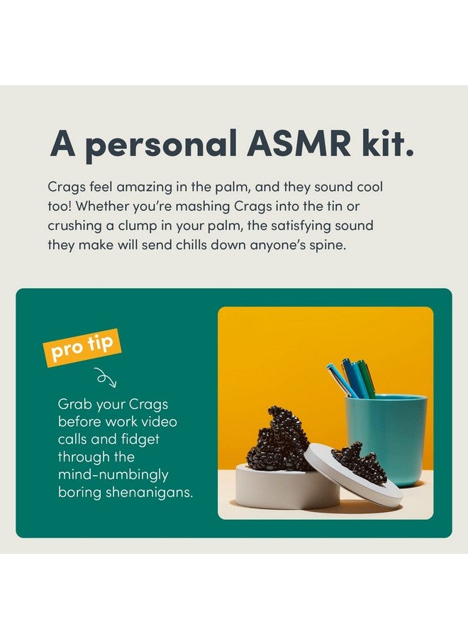 Speks Original Crags Ferrite Putty | 500+ Ferrite Stones in a Tin, Fidget Toy for Stress Relief, Sensory Desk Toy for Adults & Teens 14+ | White, Medium - Image 5