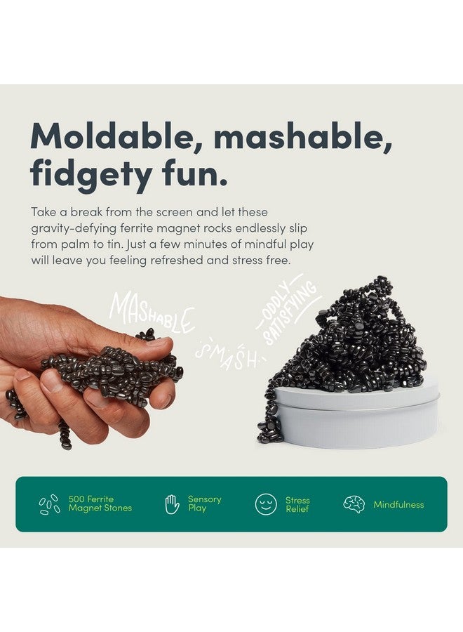 Speks Original Crags Ferrite Putty | 500+ Ferrite Stones in a Tin, Fidget Toy for Stress Relief, Sensory Desk Toy for Adults & Teens 14+ | White, Medium - Image 3