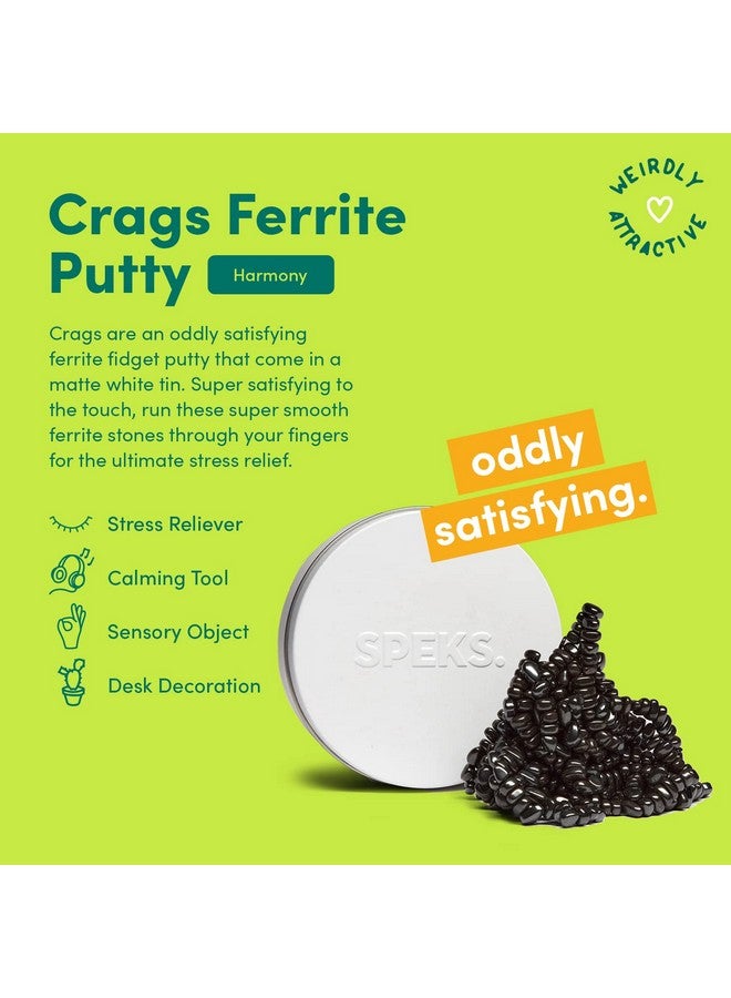 Speks Original Crags Ferrite Putty | 500+ Ferrite Stones in a Tin, Fidget Toy for Stress Relief, Sensory Desk Toy for Adults & Teens 14+ | White, Medium - Image 2