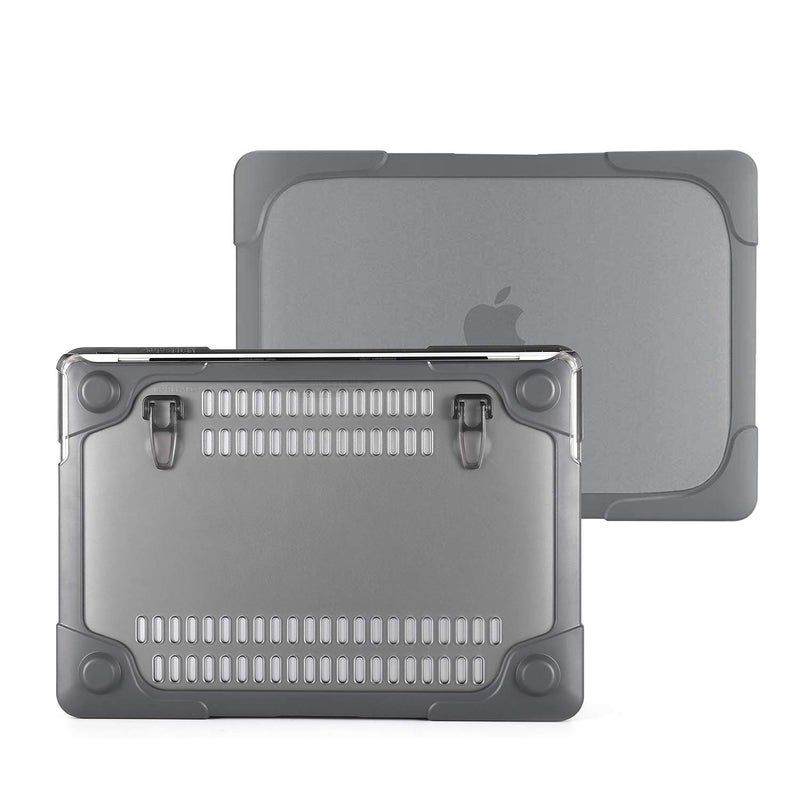 MOSISO Compatible with MacBook Pro 16 inch Case 2020 2019 Release A2141 with Touch Bar & Touch ID, Heavy Duty Plastic Hard Shell Case with Fold Kickstand & Keyboard Cover Skin, Gray - Image 4