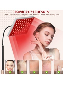 XiuWoo Red Light Therapy for Body, Infrared Light Therapy Panel with Stand, 660nm Deed Red Light and 850nm Near Infrared LED Red Light Therapy Device at Home for Face and Body  - Image 2