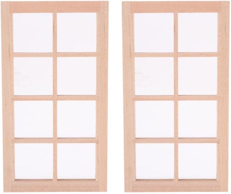 klarako إطار نافذة مصغر غير مطلي بمقياس 1/12 لبيت الدمى klarako2x لغرفة النوم وغرفة المعيشة - Image 5