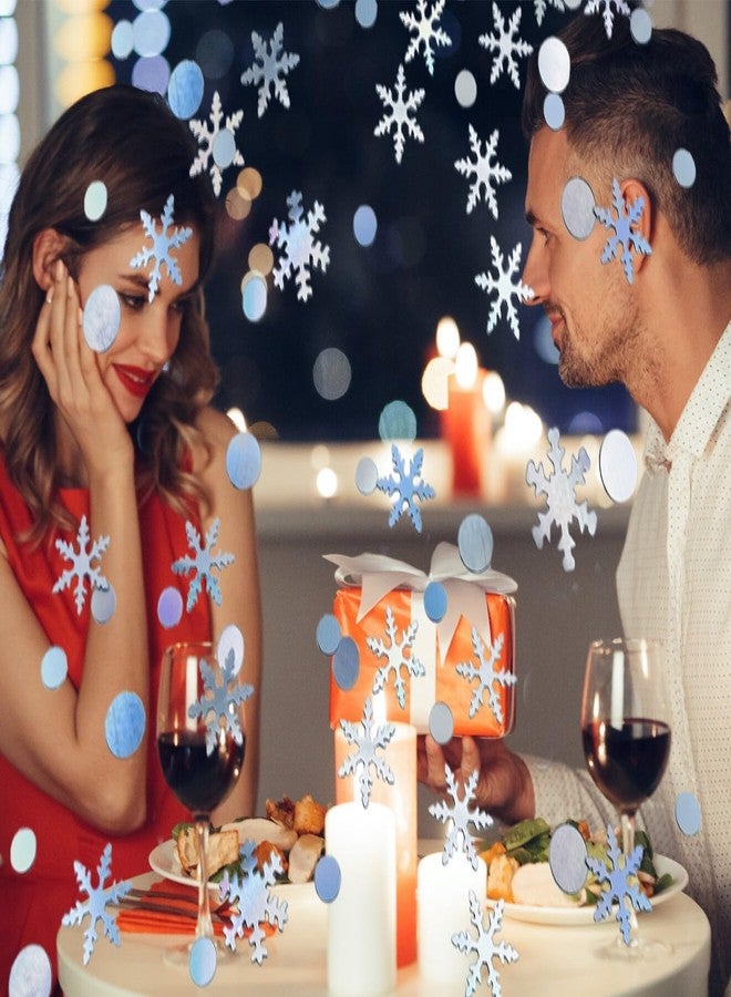 1400 قطعة من قصاصات الورق الملونة، زينة عيد الميلاد، ترتر على شكل ندفات ثلجية لتزيين الحفلات، قصاصات ورق ملونة على شكل ندفات ثلجية، لوازم احتفالات عيد الميلاد وأعياد الميلاد، بريق PVC بألوان عشوائية للأعمال اليدوية وديكور المنزل - Image 3