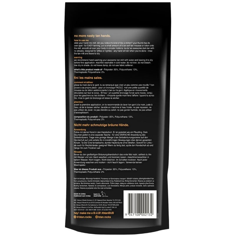 b tan b.tan Self Tanning Mitt | I Don't Want Tan On My Hands - Sunless Tanner Applicator Glove w/Thumb, Streak-Free, Velvety Soft, Reusable, Face & Body, Great for Foam, Mousse, Gradual Lotion, & Drops - Image 2