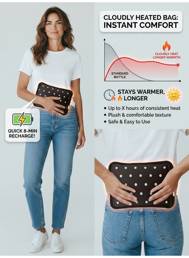 Cloudlyn Rechargeable Hot Water Bag Electric Warm Bottle For Pain Relief  Brown - Image 3