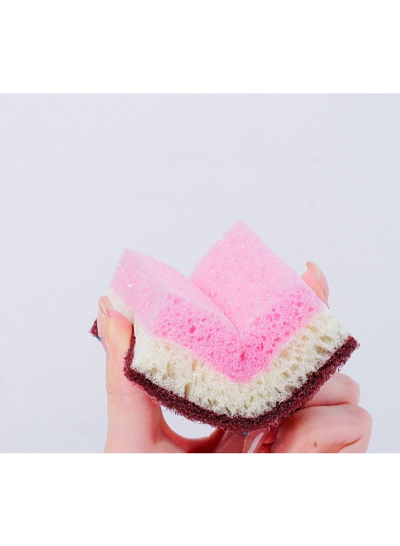 HOMESTAR 10PCS 3-Color High-Foam Seaweed Sponge | Honeycomb Cleaning Sponge Pads | 3-Layer Thickened Design | Non-Scratch Surface Safe | Ultra-Absorbent & Lint-Free | Rich Lather Saves Detergent | Must-Have Kitchen Cleaner | Grease Removal Expert - Image 4