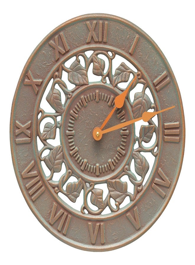 Whitehall 01281 Ivy Silhouette Clock, Copper Verdigris - Image 1