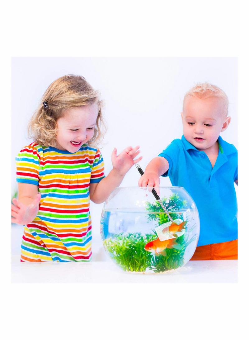 Excefore 4 Pieces Fish Tank Shrimp Net Extendable Handle Shrimp Net Aquarium Stainless Steel Small Fishing Net Fish Shrimp Skimming Net with Adjustable Handle for Aquarium Fish Tank Pond Creek - Image 3