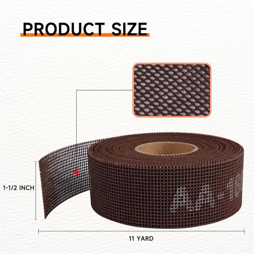 Shineboc 180 Grit Mesh Sandpaper Roll, 1-1/2" x 11 Yard Plumbing Sanding Cloth - Double Side Open Mesh Aluminum Oxide Abrasive Roll for Copper Pipe, Wood and Metal Sanding - Image 2