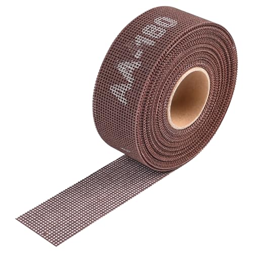 Shineboc 180 Grit Mesh Sandpaper Roll, 1-1/2" x 11 Yard Plumbing Sanding Cloth - Double Side Open Mesh Aluminum Oxide Abrasive Roll for Copper Pipe, Wood and Metal Sanding - Image 1