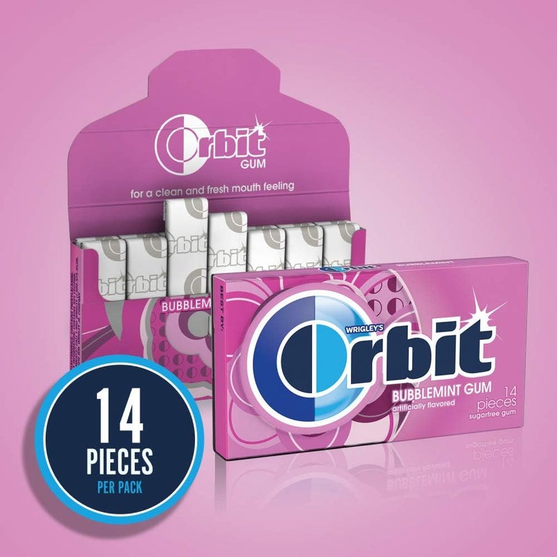 Orbit Bubblemint Sugarfree Gum - 12 Pack - Image 4