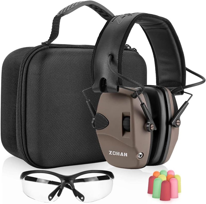 Zohan EM054 Electronic Ear Protection for Shooting Range with Sound Amplification Noise Reduction, Ear Muffs for Gun Range - Image 1