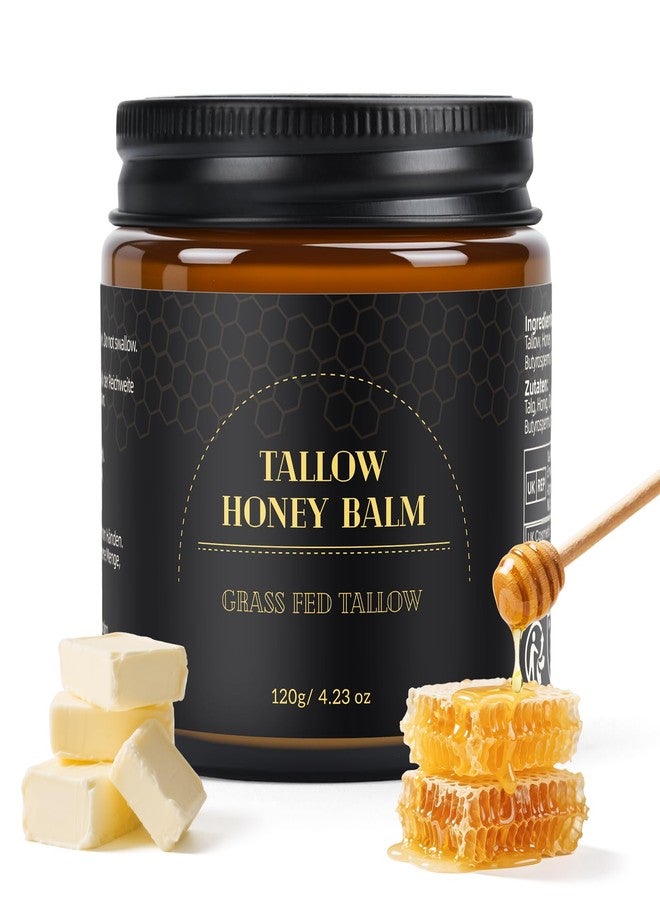 JUANCHI Beef Tallow for Skin, Tallow and Honey Balm for Face, Grass Fed Beef Tallow for Face & Body, Deeply Nourishing, Soothes Dry Skin (120g/4.23oz) - Image 1