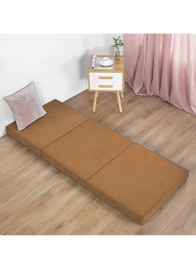 SaharaEG - Foldable Floor Mattress 180x60cm Compressed Memory Foam - Sahara - Image 1