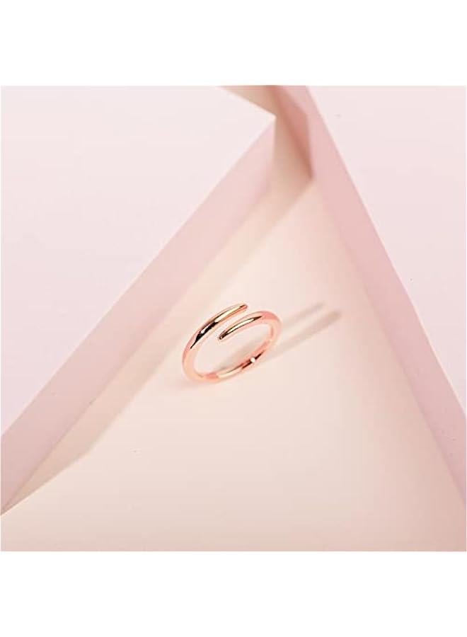 PAVOI 14K Gold Plated Open Twist Eternity Band for Women - Image 3