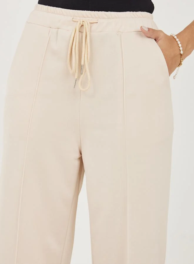 ستايلي Seam Detail Ankle Length Straight Leg Joggers