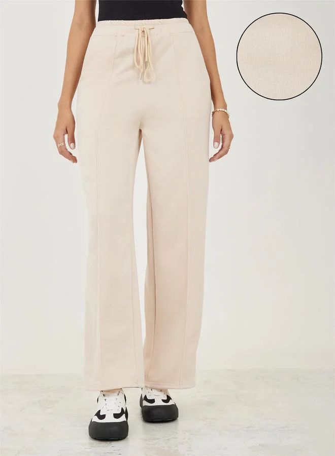 ستايلي Seam Detail Ankle Length Straight Leg Joggers