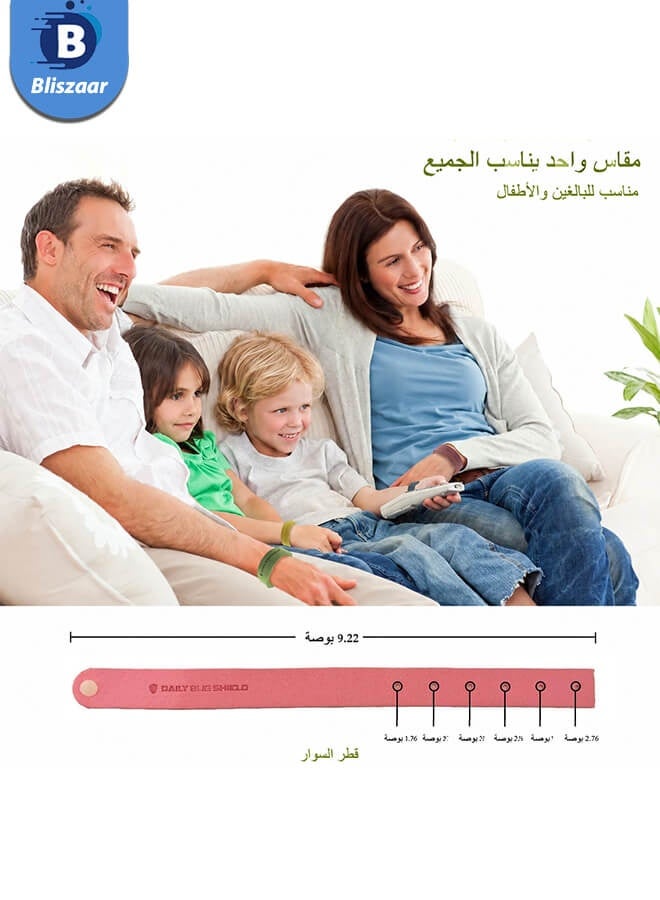 بليزار عبوة 20 قطعة سوار طارد للبعوض والحشرات، أساور طبيعية خالية من ديت (DEET) آمنة للأطفال والبالغين، مقاومة للماء للاستخدام الداخلي والخارجي، حماية 72 ساعة لكل سوار - Image 2