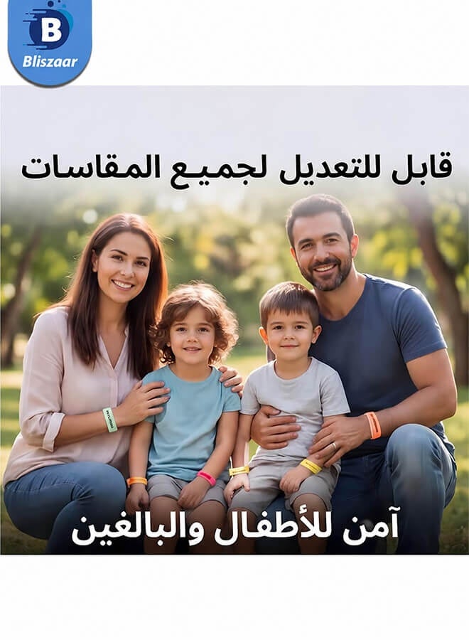 بليزار عبوة 20 قطعة سوار طارد للبعوض والحشرات، أساور طبيعية خالية من ديت (DEET) آمنة للأطفال والبالغين، مقاومة للماء للاستخدام الداخلي والخارجي، حماية 72 ساعة لكل سوار - Image 5