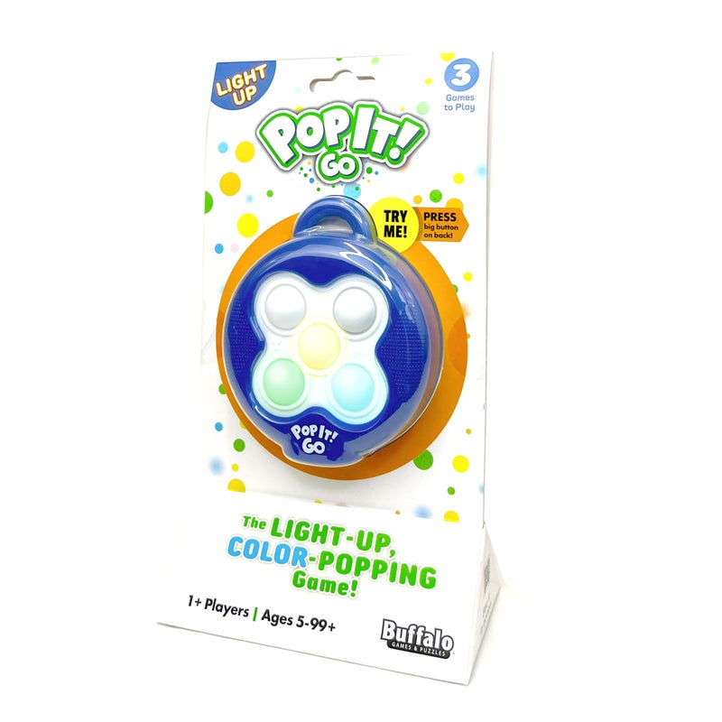 Buffalo Games Pop It Go - The Original Light Up - Colorful Pattern Popping Game for Kids and Families on The go, Ages 5 and up, from Buffalo Games - Image 1