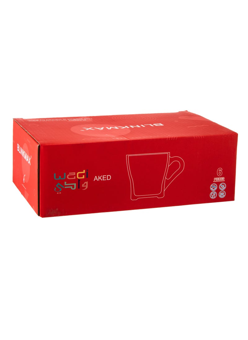 Blinkmax - 6-piece set of clear glass tea cups - Image 1