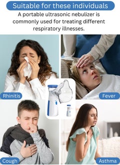BORTONY Nebulizer Portable Mini Vaporizers Handheld Medical Atomizer for Adults Children Outdoor Travel Ultrasonic Nebulizer Steam Inhaler Pocket Size  - Image 2